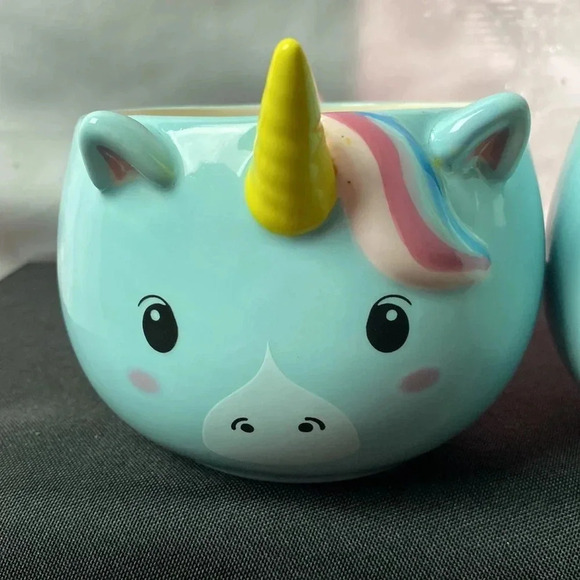 SET OF 2 WHIMSICAL UNICORN COFFEE/ TEA CUPS MEASURES APPROX 7”x 3”CLEAN … - Picture 3 of 9